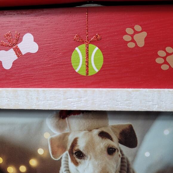 NWT Malden Santa Paws Wood Picture Frame - Picture 3 of 7